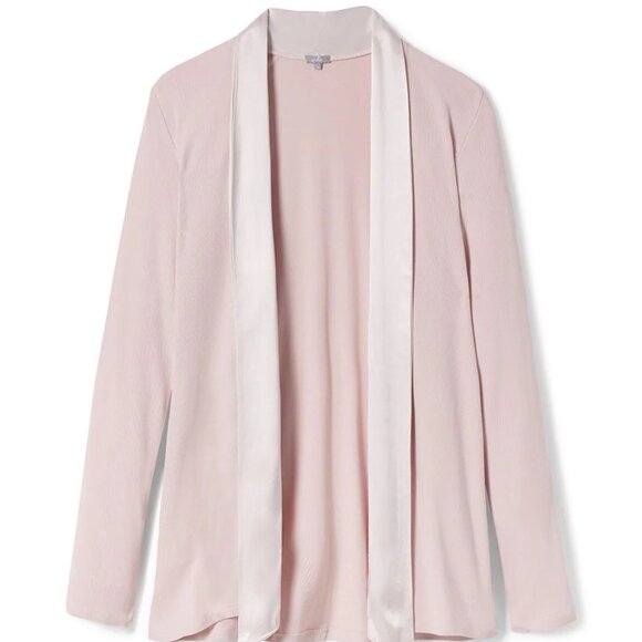 PJ HARLOW  Shelby Knit Lounge Cardigan Wrap in Pink - Picture 1 of 6